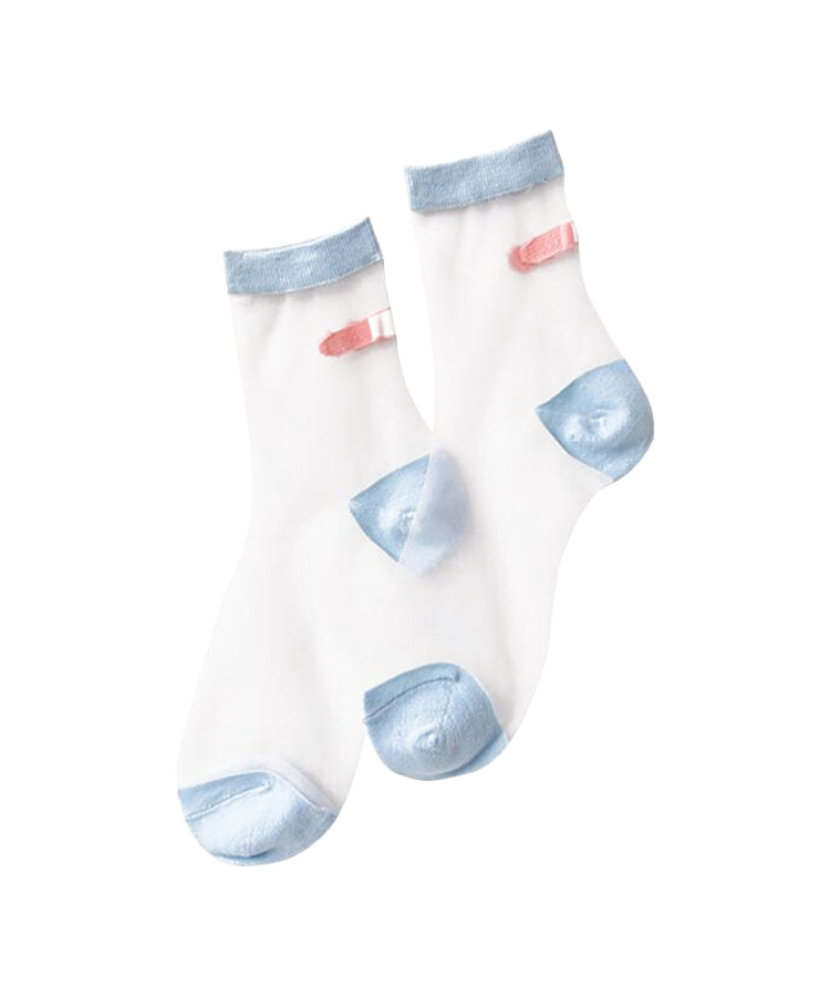 Calcetines finos transparentes de verano para mujer.